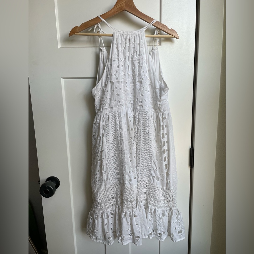 Michael Kors Eyelet Strappy Cotton Midi Dress - Picture 3 of 14